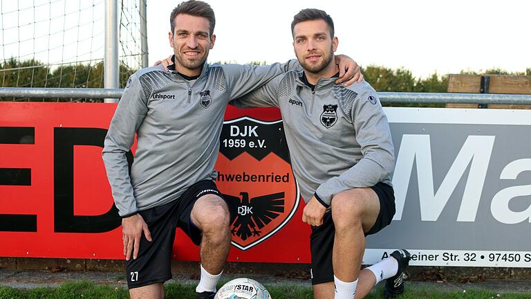 Endlich vereint: Die Lehmann-Brüder Sebastian (links) und Christopher spielen seit dieser Saison gemeinsam für die DJK Schwebenried/Schwemmelsbach.