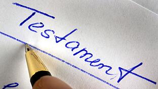 Handschriftliches Testament       -  Ein handschriftliches Testament (Symbolbild)