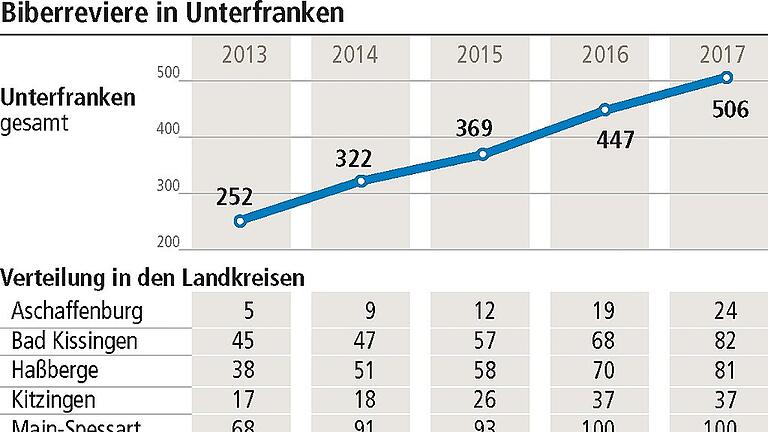 Freunde oder Feinde? Rund 1700 Biber leben in Unterfranken