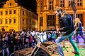 Pop und Rock mit der Band 'Rush Hour' auf der FRIZZ-Bühne auf dem oberen Markt im vorigen Jahr. Die Band spielt dort auch in diesem Jahr wieder am Samstagabend.