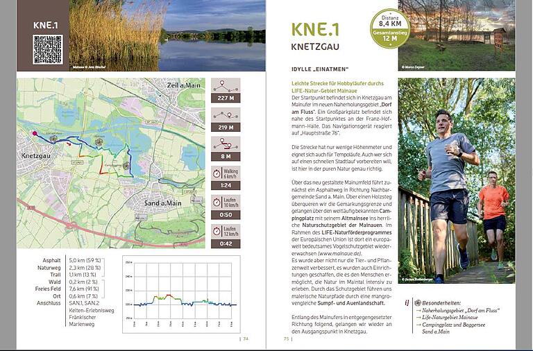 Blick in die neue Broschüre: Die KNE.1 - Eine von 64 Strecken des Laufparadieses. Zu jeder Strecke gibt es ausführliche Informationen und Kartenmaterial. Blick in die neue Broschüre: Die KNE.1 - Eine von 64 Strecken des Laufparadieses. Zu jeder Strecke gibt es ausführliche Informationen und Kartenmaterial.