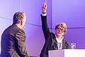Stargast des Abends beim Neujahrsempfang der Mediengruppe Main-Post: Kabarettist Frank-Markus Barwasser (rechts) beim Medientalk mit dem stellvertretenden Chefredakteur Achim Muth.