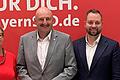 Die Unterfranken Sabine Dittmar (von links), Bernd Rützel und Markus Hümpfer belegen auf der Bayern-Liste der SPD für die Bundestagswahl die Plätze sechs, neun und 21.