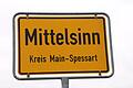 Ortsschild Mittelsinn.