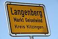 Langenberg       -  Ortsschild Langenberg