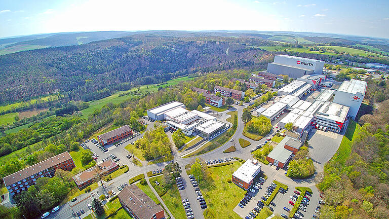 Das Würth-Logistikzentrum auf dem Drillberg ist eine Stadt in der Stadt.