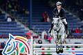 Marcus Ehning       -  Marcus Ehning ritt beim Weltcup in Madrid mit Revere in zwei Runden fehlerfrei.