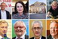 Die Vorsitzenden der Fraktionen im Würzburger Stadtrat bewerten die Privatgeschäfte von Finanzreferent Robert Scheller unterschiedlich. Von links oben: Alexander Kolbow (SPD), Barbara Meyer (Linke),&nbsp; Sandra Vorlova (Grüne). Von links unten: Wolfgang Roth (CSU),&nbsp; Josef Hofmann (Freie Wähler), Raimund Binder (ÖDP) und Joachim Spatz (FDP/Bürgerforum).