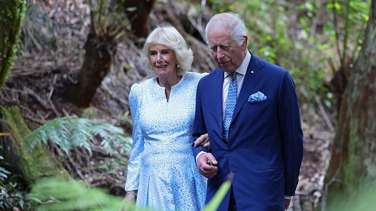 Britisches Königspaar in Australien - Canberra - Charles wird von seiner Frau Königin Camilla begleitet. Britisches Königspaar in Australien - Canberra - Charles wird von seiner Frau Königin Camilla begleitet.