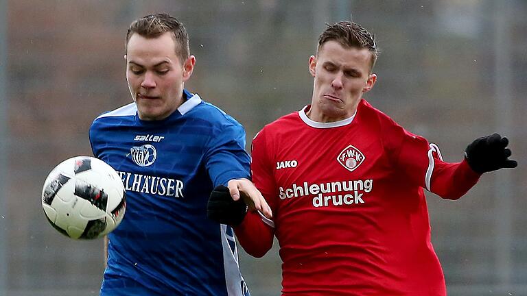 Ist zum WFV zurückgekehrt: Marc Hänschke (links), hier bei einem Zweikampf mit dem damaligen Kickers-Akteur Leonard Langhans im Jahr 2017. Ist zum WFV zurückgekehrt: Marc Hänschke (links), hier bei einem Zweikampf mit dem damaligen Kickers-Akteur Leonard Langhans im Jahr 2017.