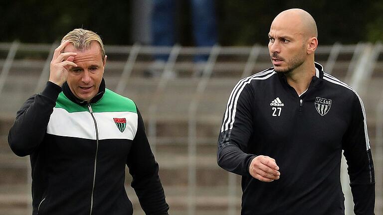 Doch dabei: Adam Jabiri (rechts), Torjäger und Co von Trainer Marc Reitmaier (links).