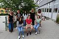 Die neu ausgebildeten Streitschlichterinnen und Streitschlichter der Mittelschule Waldbüttelbrunn mit Annette Schmitt, Vertrauenslehrerin (hinten, Zweite von rechts), und Jennifer Tyra, Jugendsozialarbeit (hinten, links).