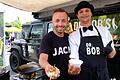 Ideen muss man haben: Der Rhöner Gastronom Christian Kohl (links) betreibt vier Foodtrucks, die in ganz Deutschland unterwegs sind. Einer davon ist 'Dr. Bob's gefährliche Insektenküche'. Koch Nico Laudenbach kredenzt dort geröstete Mehlwürmer und Wüstenheuschrecken ganz in Dschungelcamp-Manier.