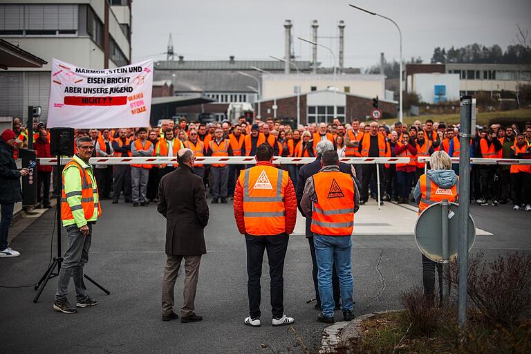 Rund 15 Minuten dauerte die Aktion auf dem Werksgelände von Valeo in Ebern.&nbsp;