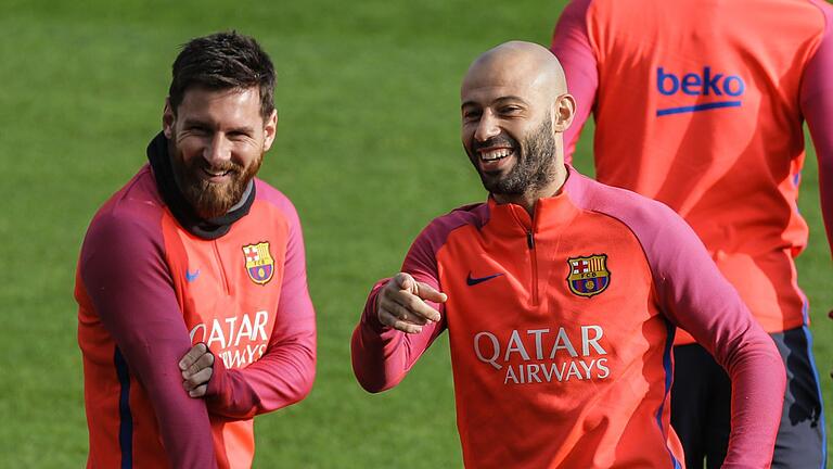 Lionel Messi und Javier Mascherano       -  Javier Mascherano wird neuer Trainer von Lionel Messi bei Inter Miami.