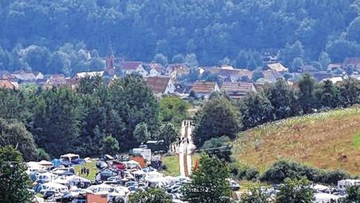 Campingplatz: Nur einen Steinwurf von Obersinn entfernt ist das Lager.