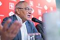 Neu am Steuer bei den Kickers Würzburg: Felix Magath, bei der Pressekonferenz zu seiner Vorstellung als neuer Chef der Flyeralarm-Abteilung 'Global Soccer'.