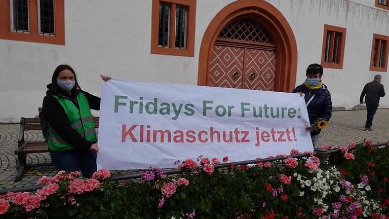 Auch die Grünen aus Oberaurach haben bei der Aktion in der Kreisstadt mitgemacht.