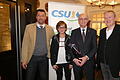 Beim Politischen Aschermittwoch der CSU in Zeil diskutierten (von links) der CSU-Ortsvorsitzende Andreas Diehm, die FU-Ortsvorsitzende Brigitte Pakosch sowie Landrat Wilhelm Schneider und der zweite Bürgermeister Dieter Köpf.