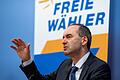 Bayerns Wirtschaftsminister Hubert Aiwanger irritiert auch in Unterfranken mit seinen Äußerungen zum Impfen. Das Bild zeigt ihn bei einer Pressekonferenz Ende Juli in Berlin.