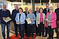 Geehrte für 40 Jahre Vereinszugehörigkeit und ihre Gratulanten (von links): Helmut Zöller, Wolfram Endres, 1. Vorsitzende Beatrix van Venrooy, Winfried Hain, Vroni Zöller, Karl-Heinz Keller, 2. Bürgermeisterin Martha Bolkart-Mühlrath, Harald Schneider, Edith Brühl, Museumsleiter Werner Kühnlein, Michael Keller-May.