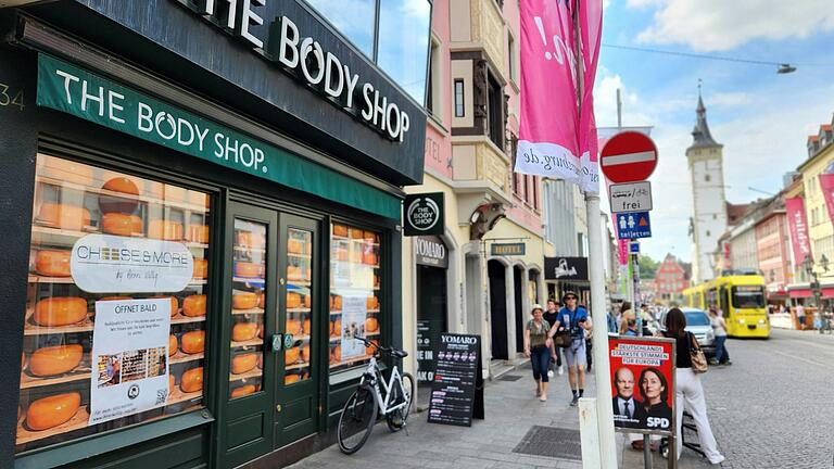 The Body Shop hat seine Filiale in der Würzburger Domstraße geschlossen. Der Nachfolger ist eine Käse-Kette aus Holland. The Body Shop hat seine Filiale in der Würzburger Domstraße geschlossen. Der Nachfolger ist eine Käse-Kette aus Holland.