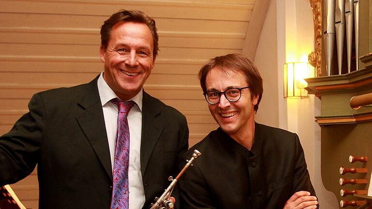 Als wahre Meister auf ihren Instrumenten zeigten sich beim Konzert in Gleisenau Trompeter Markus Mester (links) und Principal-Organist Christian Schmitt, Solisten bei den Bamberger Symphonikern.