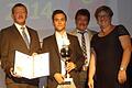 Jugendsportler: Julius Rabenstein mit (von links) Peter Juks, Paul Hofmann und Rosa Behon.