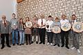 Auf dem Foto von links: 1. Schützenmeister Werner Schrauth, Frederick Ziegler, Amelia Beyer, Schützenkönigin Jugend Elinor Beyer, Sandro Schmitt, Martin Kühl, Anton Wiesmann, Tino Liebstückel, Peter Gold, Schützenkönig Marco Gehret.