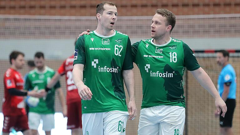 Im Mai 2022 waren sie noch Teamkollegen, am Samstag werden sie Gegner sein: Steffen Kaufmann von den Wölfen Würzburg (rechts) und Jonas Link vom TuS Fürstenfeldbruck. Im Mai 2022 waren sie noch Teamkollegen, am Samstag werden sie Gegner sein: Steffen Kaufmann von den Wölfen Würzburg (rechts) und Jonas Link vom TuS Fürstenfeldbruck. 