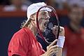 Überraschungssieger       -  Denis Shapovalov feiert seinen überraschenden Sieg im Match gegen Rafael Nadal. Foto: Paul Chiasson/The Canadian Press