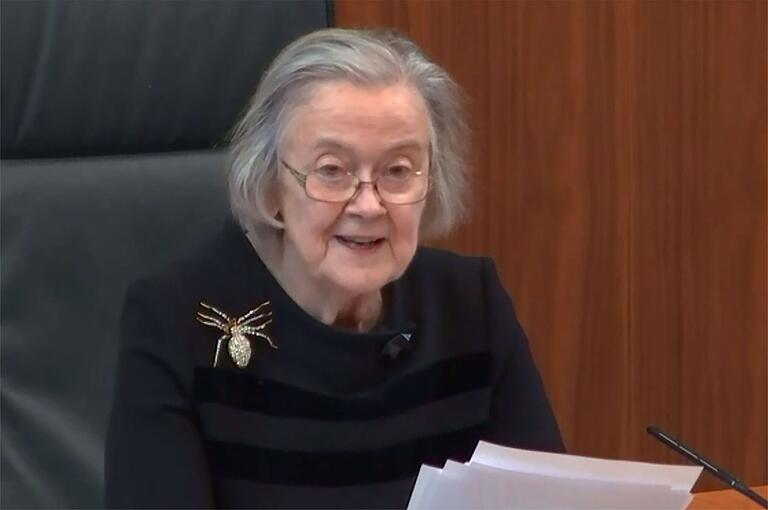 Gerichtspräsidentin Brenda Hale verlas das Urteil Gerichtspräsidentin Brenda Hale verlas das Urteil 