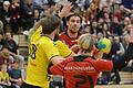 Ein Bild aus dem Jahr 2016 vom Heimspiel des TSV Lohr gegen den TSV Ismaning (links mit Jan Geserer): Für Lohr stehen Benjamin Horn (hinten) und Marius Rahtz (rechts) gemeinsam auf dem Parkett. In der Rückrunde der Bayernliga-Saison 2023/24 soll dies nun wieder so sein.