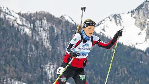 Auf Siegeskurs: Die 16-jährige Biathletin Valentina Umhöfer aus Saal gewann beim Deutschland-Cup in ihrer Altersklasse das Rennen über die 10 Kilometer-Distanz.