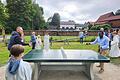Tischtennis-Match von Bürgermeister Mario Götz und Pfarrer Blaise Okpanachi       -  Tischtennis-Match von Bürgermeister Mario Götz und Pfarrer Blaise Okpanachi