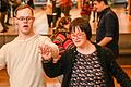 Tanzkurs für Menschen mit Behinderung in der Tanzschule Hartung: Hier schwingen Luis und Carolin gekonnt das Tanzbein.