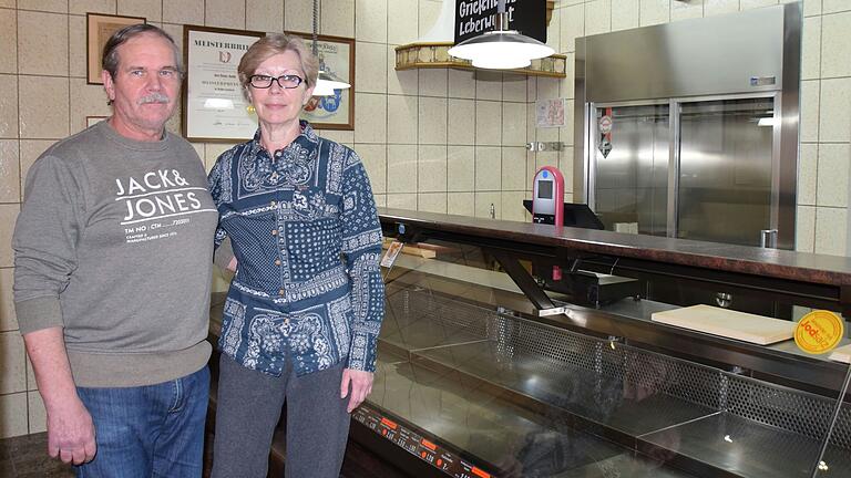 Reiner und Helga Dorsch haben 2023 ihre Metzgerei in der Sennfelder Hauptstraße geschlossen.