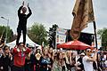 Festumzug der aktiven Turnerinnen und Turner beim 33. Bayrischen Landesturnfest in Regensburg.