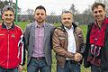 Abschied und Neuanfang: (von links) Willibald Kippes übergibt sein Amt an Marc Rösler, Roland Volpert übernimmt den Vorsitz von Thomas Ruser.