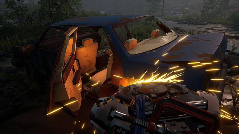 Screenshot aus „Pacific Drive” - Tiefer, breiter und bitte auch härter: „Pacific Drive” bietet Autofahren, Überlebenskampf und Tuning. Screenshot aus „Pacific Drive” - Tiefer, breiter und bitte auch härter: „Pacific Drive” bietet Autofahren, Überlebenskampf und Tuning.