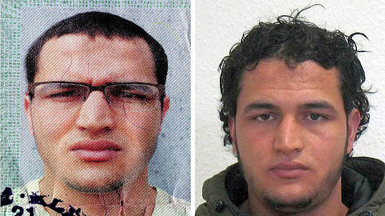 Die Bildkombo vom Bundeskriminalamt zeigt den mutmaßlich tunesischen Verdächtigen Anis Amri. Foto: Polizeifoto/BKA