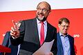 Landtagswahl in Niedersachsen - SPD       -  Martin Schulz im Willy-Brandt-Haus in Berlin nach der ersten Hochrechnung zur Landtagswahl in Niedersachsen
