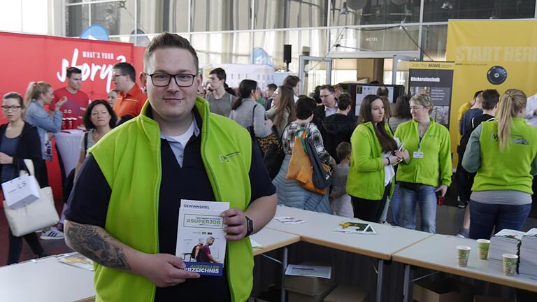 Zufrieden mit dem SBIT-Andrang 2019: Sandro Mühlbauer von den Schweinfurter Wirtschaftsjunioren.