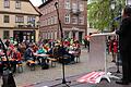 Nach dem Ende der Pandemie ist die traditionelle Maikundgebung des DGB in Lohr auf den oberen Marktplatz zurückgekehrt. Rund 100 Zuhörerinnen und Zuhörer waren gekommen.&nbsp;