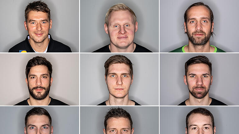 dpa       -  Die Bildkombo zeigt Spieler der deutschen Handballnationalmannschaft von links oben nach rechts unten: Trainer Christian Prokop, Patrick Wiencek, Silvio Heinevetter, Tim Suton, Finn Lemke, Fabien Wiede, Hendrik Pekeler, Martin Strobl, Steffen Fäth, Patrick Groetzki, Steffen Weinhold, Andreas Wolff, Kai Häfner, Matthias Musche, Fabian Böhm, Jannik Kohlbacher, Paul Drux und Uwe Gensheimer. Foto: Axel Heimken/dpa