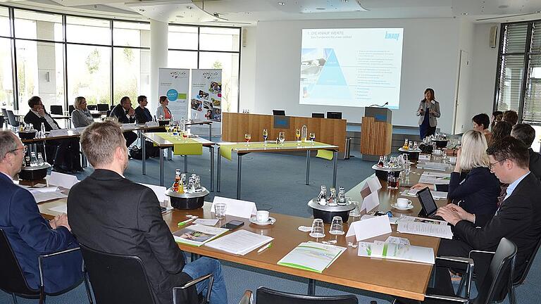 Die Teilnehmerrunde der IJF-Mitgliederversammlung 2018 bei der Knauf Gips KG
