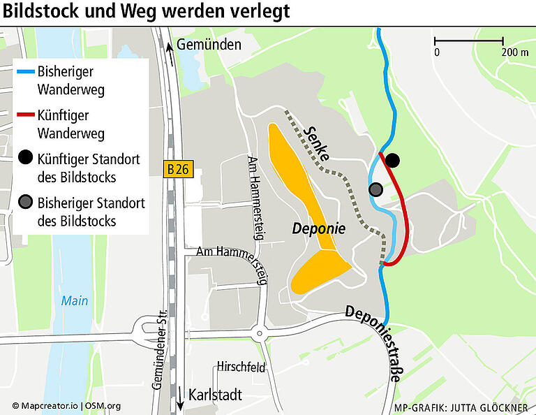 Karlstadt: Warum der Wanderweg zum Edelweiß und der Bildstock verlegt werden