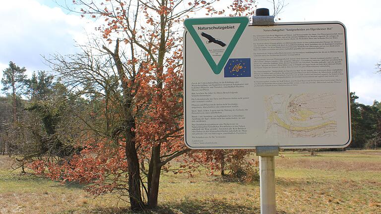 Eines der acht Naturschutzgebiete im Gebiet der Stadt Volkach: die Sandgrasheiden am Elgersheimer Hof bei Fahr. Eines der acht Naturschutzgebiete im Gebiet der Stadt Volkach: die Sandgrasheiden am Elgersheimer Hof bei Fahr.
