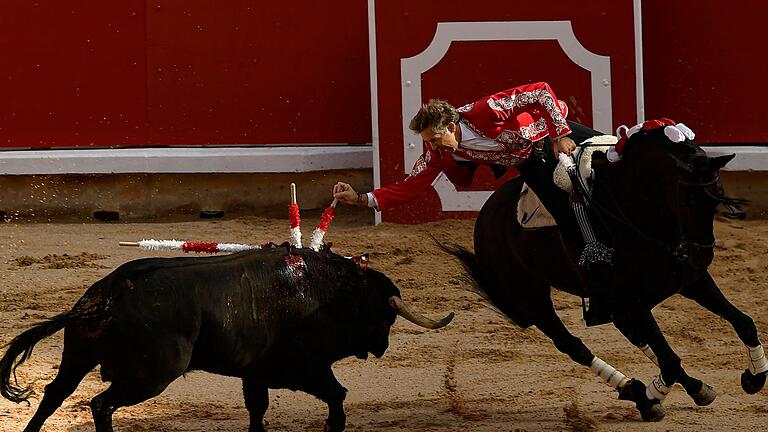 Sanfermín-Fest in Pamplona - Für die Stiere gibt es kein Happy End: Sie sterben nach der Hatz in der Stierkampfarena. Sanfermín-Fest in Pamplona - Für die Stiere gibt es kein Happy End: Sie sterben nach der Hatz in der Stierkampfarena.