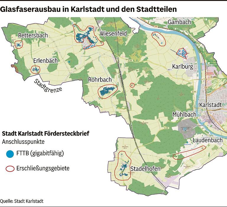 Schnelles Internet für Karlstadt und die Stadtteile: Das ist der aktuelle Stand beim Glasfaserausbau Schnelles Internet für Karlstadt und die Stadtteile: Das ist der aktuelle Stand beim Glasfaserausbau